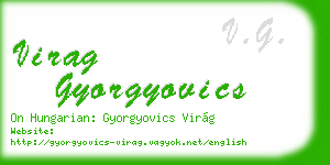 virag gyorgyovics business card