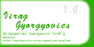 virag gyorgyovics business card